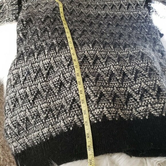 Cynthia Rowley M Alpaca Wool Knee‎ Length Open Front Cardigan Sweater Oversized - Picture 7 of 12